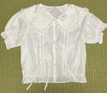 merry jenny 블라우스 반팔 화이트