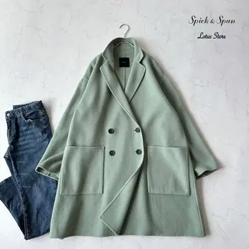 새상품급 스픽 앤 스팬 W/Ny 더블 브레스트 리버 코트