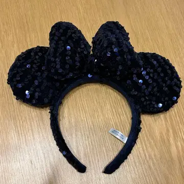 디즈니 머리띠 블랙 스팽글 새상품급