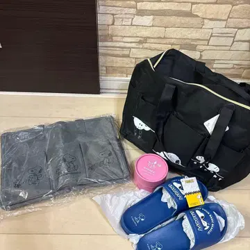 스누피 토트백과 슬리퍼 세트