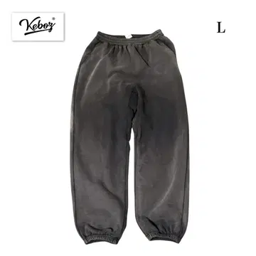 당일 발송 팔로우 할인 Keboz 스웨트 팬츠 페이드 가공 차콜 계열 L