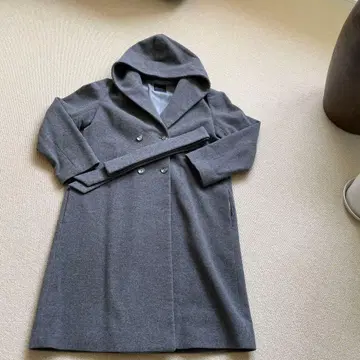 Rosso 후드 부착 그레이 롱 코트