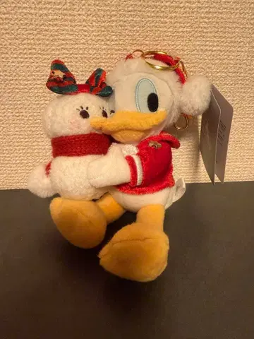 도널드 덕 크리스마스 봉제 인형 키링