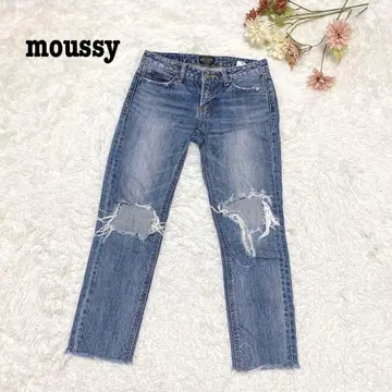 s.878 [ 마우지 ] 스키니 데님 청바지 데미지 프린지 캐주얼