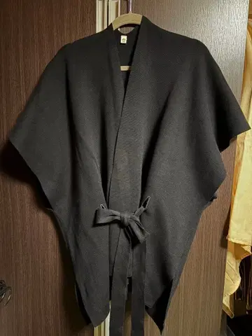 와모노야 카야 판초 가디건 블랙 프리 사이즈 겨울