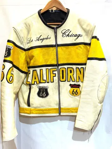 캘리포니아 가죽 자켓 Route66 풀 데코 빈티지 라이더스
