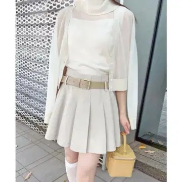 snidel 벨트 포함 스커트 숏 팬츠 아이보리