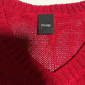 프레지 와펜 니트 코튼 46 와인 레드