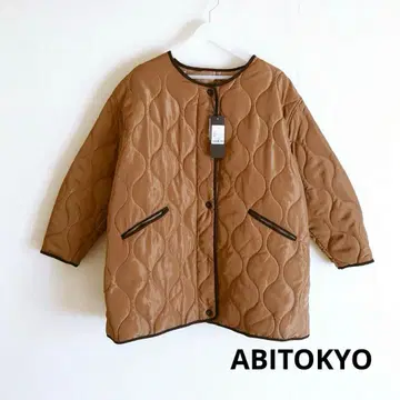 [ 새상품 ] ABITOKYO 퀼팅 자켓 코트 카멜 브라운