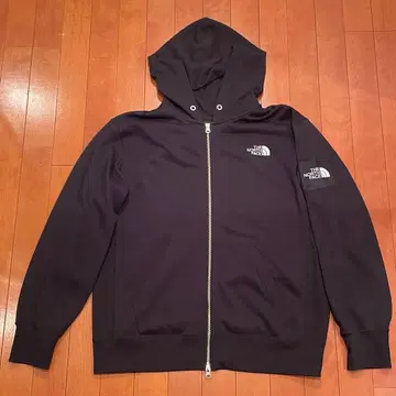 스퀘어 로고 풀 집업 THE NORTH FACE 후드 부착 후드티 블랙