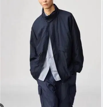 유니클로 c 라이트웨이트 스탠드 블루종 네이비 S 사이즈