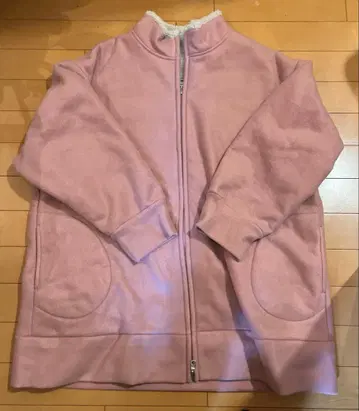 여성 플리스 자켓 3L 사이즈 새상품 핑크 롱 기장