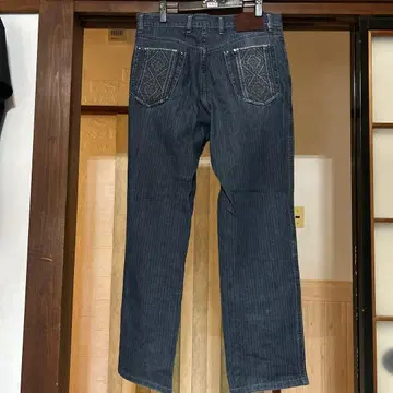 산타페 인디고 자수 고급 데님 로고 34 일본제 새상품급