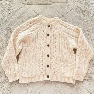 [ haco! ] 구제 의류 가게에서 발견한 듯한 복슬복슬 케이블 가디건