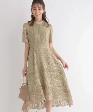 Andemiu 그린 레이스 파티 드레스 결혼식 포멀 드레스 M