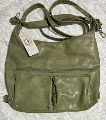 올리브 그린 숄더백