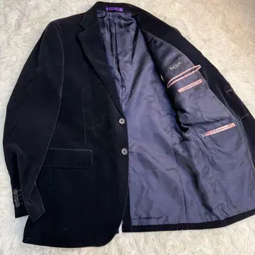 새상품급 폴스미스 컬렉션 벨로아 테일러드 자켓 캐시미어 블랙