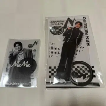 SnowMan ON 메구로 렌 아크릴 스탠드 클리어 스티커 2개 세트