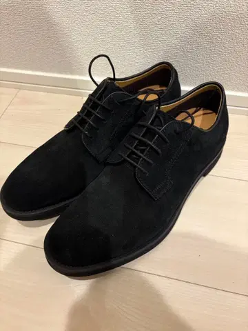 REGAL 블랙 스웨이드 레이스업 슈즈