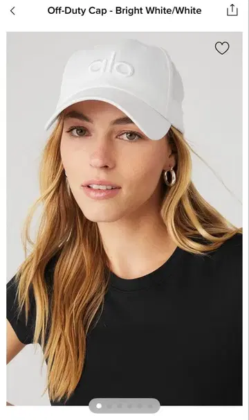 alo 화이트 야구 모자 S/M