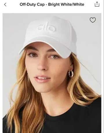 alo 화이트 야구 모자 S/M