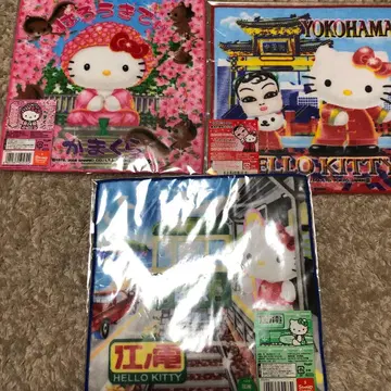 [ 가나가와 ] 지역 한정 헬로키티 핸드 타월 3개