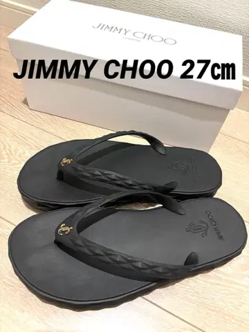 지미추 러버 샌들 27cm 블랙
