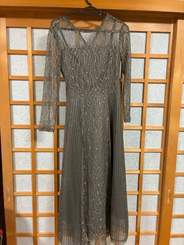 그레이 긴팔 드레스 M 사이즈 웨딩 rire fete