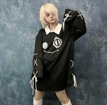 니에어 클로징 여성용 카라 부착 상의