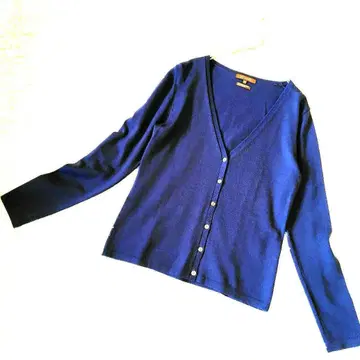 BALLSEY V넥 긴팔 가디건 울 네이비 M