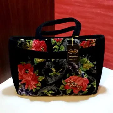 [ 새상품 ] FEILER 토트백 꽃무늬 블랙
