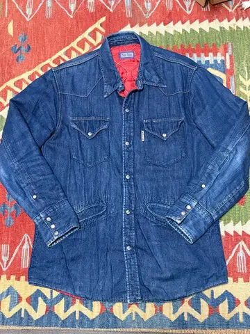 BLUE BLUE 데님 자켓 사이즈 2 네이비 나염 인디고 빈티지