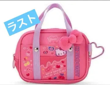 산리오 학원 반짝임부 스쿨백풍 미니 파우치 키티