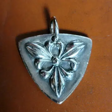 은 탑 펜던트 목걸이 바이커 플뢰르 드 리스 피크