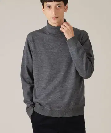 다케오 키쿠치 안티필링 터틀넥 니트 M 다크 그레이