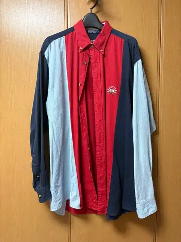 nautica 컬러 블록 긴팔 셔츠 M