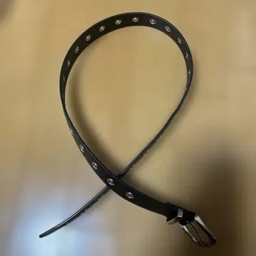 [ 새상품급 ] HARE 스터드 블랙 벨트 남성용