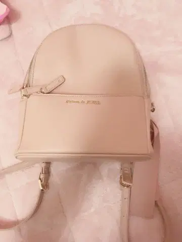 Maison de FLEUR 리본 포함 핑크 백팩