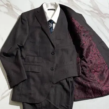 컨디션 최상 현행 택 최근 모델 아쿠아 스큐텀 쓰리피스 수트 페이즐리