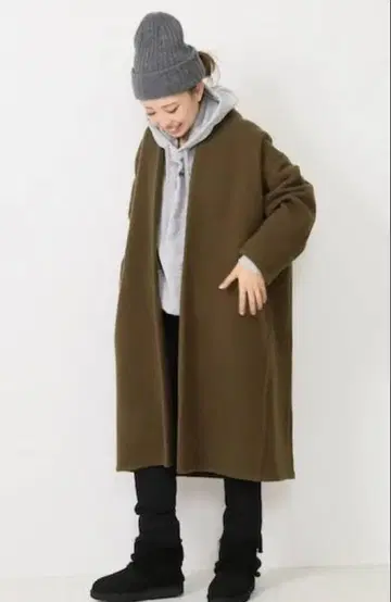 [ 두지엠 클라세 ] 더블 페이스 노카라 코트