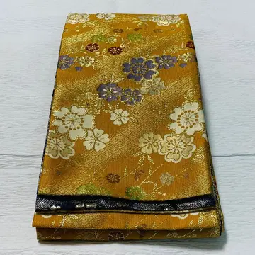 꽃무늬 골드 컬러 [반폭 오비] 앞면 골드 뒷면 은색 장척 011403