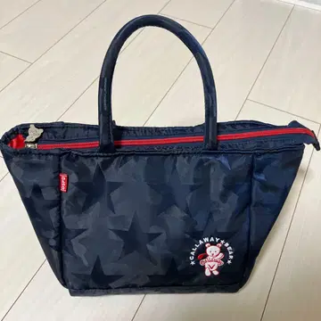 CALLAWAY 베어 별 패턴 토트백 네이비