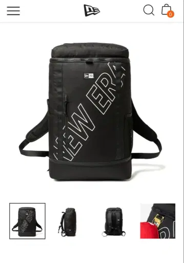 NEW ERA 블랙 백팩