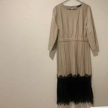 ZARA 플리츠 디자인 레이스 원피스