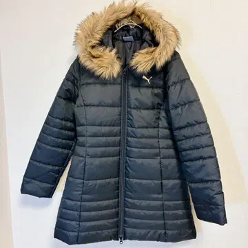 PUMA 푸마 퍼 포함 다운 코트 A 라인 블랙 M