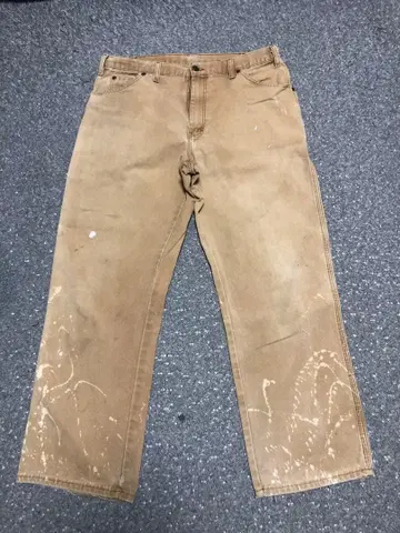 디키즈 페인터 팬츠 브라운 계열 덕 데미지 색빠짐