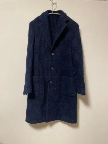 LARDINI 체스터 코트 모헤어 알파카 혼방