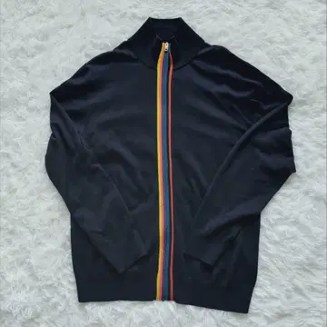 새상품급 Paul Smith 니트 지퍼 현행 아티스트 스트라이프 L