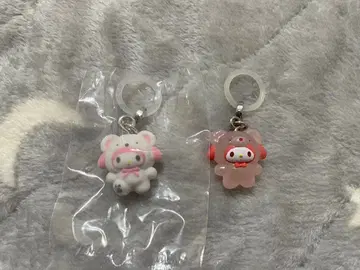 산리오 메지루시 액세서리 복슬복슬 스노우 라떼곰 디자인 마이멜로디