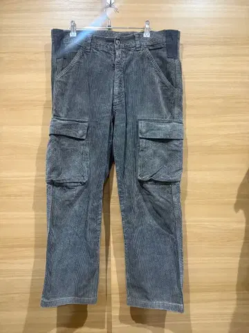 CASUCCI 코듀로이 카고 팬츠 극세 코듀로이 그레이 구제 의류